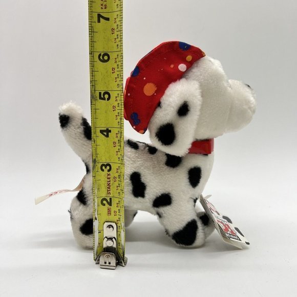 Applause Disney 101 Dalmatians Dog With Paint Splatter Red Hat Plush Vintage Tag - Picture 6 of 6